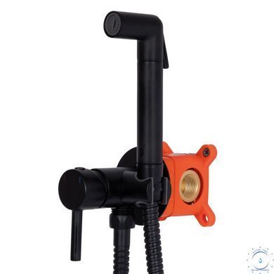 Набор для гігієнічного душу Qtap Inspai-Varius округлий QTINSVARBСRV00440001 Black Matt SD00035723 фото
