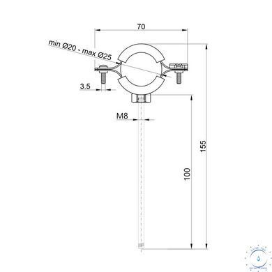 Хомут Thermo Alliance Forte 1/2" (D20-25 мм) SF10015 SD00052422 фото