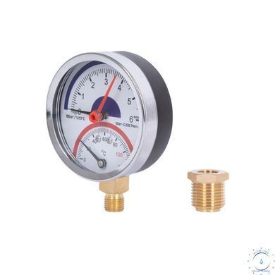 Термоманометр Thermo Alliance Standart 80 мм 1/2", нижнє підмикання SD1726B SD00021361 фото