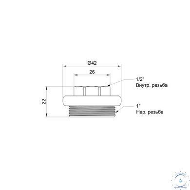 Футорка радиаторная Thermo Alliance Standart 1"х1/2" левая SD11515S SD00004608 фото