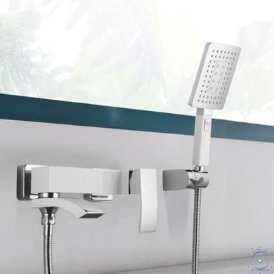 Смеситель для ванны Qtap Swan Cascada с поворотным изливом (c душевым гарнитуром) QTSWA260CRM45565 Chrome SD00051689 фото