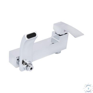 Смеситель для ванны Qtap Swan Cascada с поворотным изливом (c душевым гарнитуром) QTSWA260CRM45565 Chrome SD00051689 фото