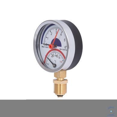 Термоманометр Thermo Alliance Standart 80 мм 1/2", нижнє підмикання SD1726B SD00021361 фото