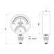 Термоманометр Thermo Alliance Standart 80 мм 1/2", нижнє підмикання SD1726B SD00021361 фото 2