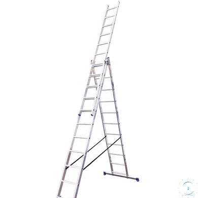 TRIOMAX VIRASTAR Алюминиевая трехсекционная лестница 3х11 ступеней via30313 фото