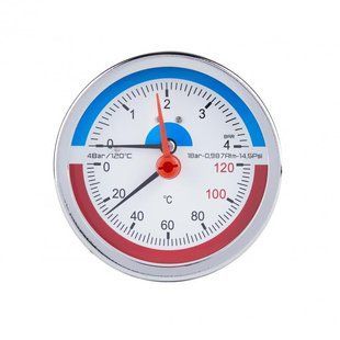 Термоманометр Thermo Alliance Standart 80 мм 1/2", заднее подключение SD1734B SD00021363 фото