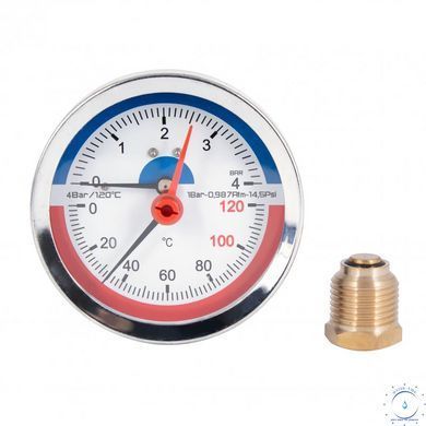 Термоманометр Thermo Alliance Standart 80 мм 1/2", заднее подключение SD1734B SD00021363 фото