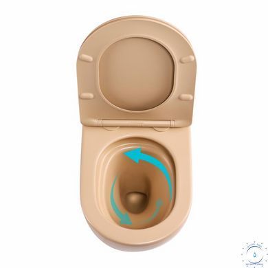 Унитаз подвесной Qtap Robin Ultra Quiet 520&times;365&times;340&nbsp;мм, Beige, с сиденьем Slim Duroplast / Soft-close / Quick Release QTROB26SB48997 SD00055121 фото