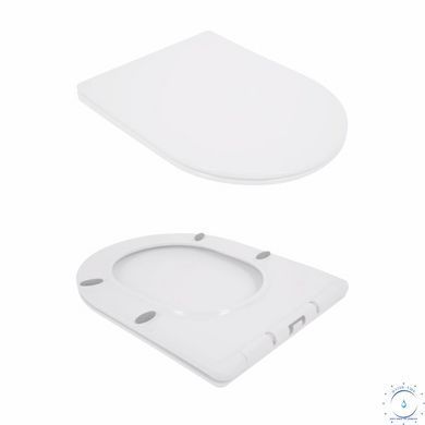 Унітаз підвісний Qtap Jay безобідковий з сідінням Soft-close QT07335176W SD00036224 фото