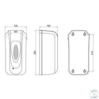 Дезінфектор Qtap Pohodli 6V безконтактний DZ600WP White (Dezinfektor) SD00042882 фото
