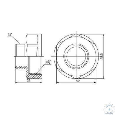 Переход Thermo Alliance Forte 1" 1/2х1" ВН SF3604025 SD00002606 фото