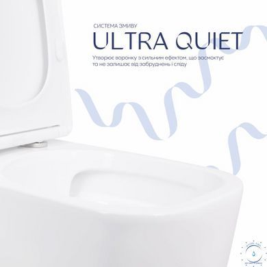 Унитаз напольный Qtap Aquarius Ultra Quiet 620&times;355&times;790 мм с сиденьем Soft-close, White QTAQAW27W49262 SD00055386 фото