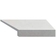 Кутовий Г-подібний елемент бортової плитки Aquaviva Granito Light Gray, 595x345x50(20) мм (правий/45°) ap6618 фото