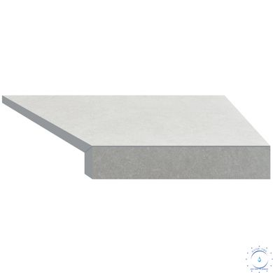 Кутовий Г-подібний елемент бортової плитки Aquaviva Granito Light Gray, 595x345x50(20) мм (правий/45°) ap6618 фото