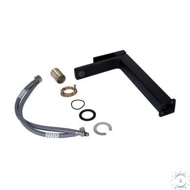 Змішувач для раковини Qtap Gemini високий QTGEM269BLM45678 Black Matt SD00051802 фото