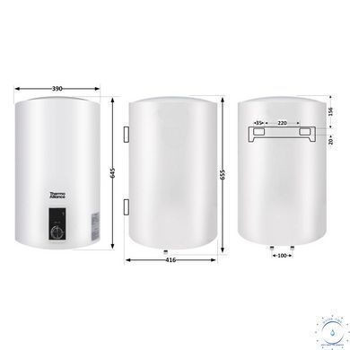 Водонагрівач електричний Thermo Alliance 50 л вертикальний, сухий ТЕН 2,0 кВт D50V20J2(D)K SD00042039 фото