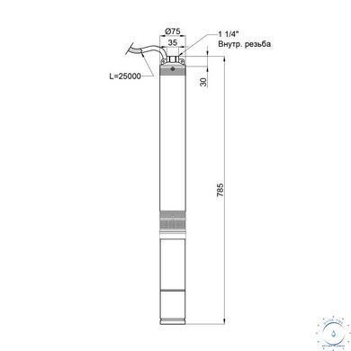 Насос заглибний відцентровий Thermo Alliance 3SSM2-11 0,25 кВт SD00046775 фото