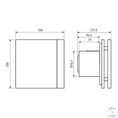 Витяжний вентилятор Soler&Palau Silent-200 CHZ Silver Design-3C 5210606000 фото