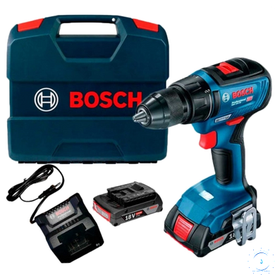 Bosch Professional GSR 18V-50 (06019H5000) Акумуляторний дриль-шурупокрут + 2 акб 18 В / 2 А•г + ЗП GAL 18V-20 + L-Case via30001 фото
