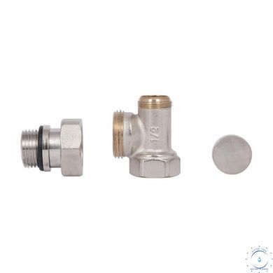 Комплект термостатический радиаторный угловой Thermo Alliance Forte 1/2" с термоголовкой, преднастройка, антипротечка TAF300G15 SD00054557 фото
