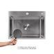 Мойка для кухни интегрированная Lidz Handmade H5843 Brushed Steel 3,0/1,0 мм LDH5843BRU49442 SD00055566 фото 3