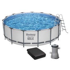 Каркасний басейн Bestway 56438 (457х122 см) з картриджним фільтром та драбиною ap110 фото