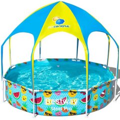 Детский каркасный бассейн Bestway 56432 (244х51 см) с тентом ap18571 фото