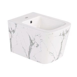 Биде подвесное Qtap Tern 520x350x330 мм, Marble QT17551303GMR SD00054295 фото
