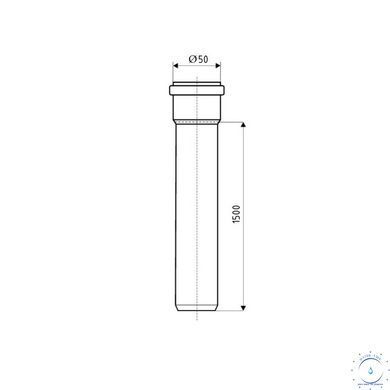 Труба канализационная Ostendorf-OSMA HT-System PLUS d50&times;1500&nbsp;мм SD00057186 фото