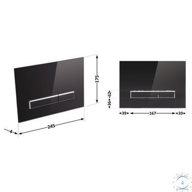 Панель смыва для унитаза Qtap Nest QT0111V1107GB SD00038769 фото