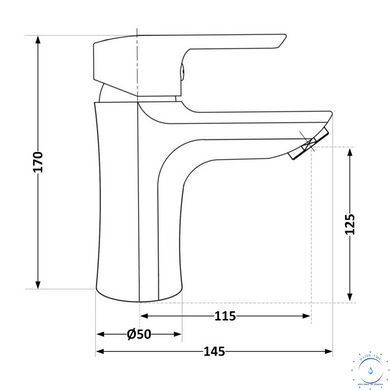 Змішувач для раковини Brinex 35С 001 SD00033033 фото