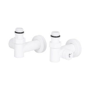 Комплект кранов Thermo Alliance Standart 1/2" белый, для полотенцесушителя угловой SF395W15HEW SD00051859 фото