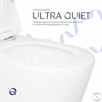 Унітаз підвісний Qtap Scorpio безободковий Ultra Quiet з сидінням Soft-close QT14332380ASW SD00054227 фото