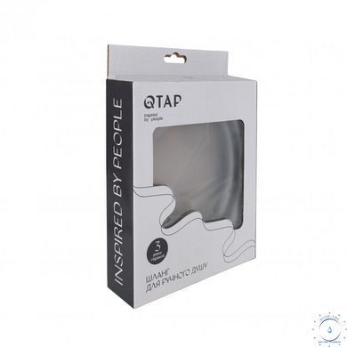 Шланг для ручного душа Qtap Hadice 1600 мм прямоугольный QTHADPVCSQ160B Black Matt SD00051170 фото