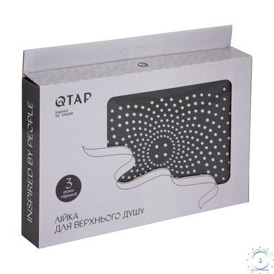 Лійка для верхнього душу Qtap Hlavova 260x180 мм прямокутна QTHLA107CRM45784 Chrome/Black SD00051908 фото