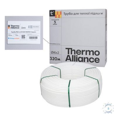 Труба Thermo Alliance PEX-A EVOH White 5 шарів 16х2 мм (320 м) Spain SD00053079 фото