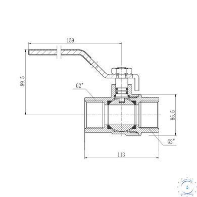 Кран кульовий Thermo Alliance Forte 2" ВР для газу (ручка) SF600G50 SD00010548 фото