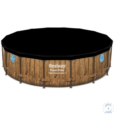Каркасный бассейн Bestway Дерево 56725 (488х122 см) с картриджным фильтром, стремянкой и тентом. ap4907 фото