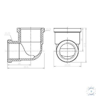 Кут редукційний Thermo Alliance Forte 1/2"х3/4" ВВ SF3692015 SD00002703 фото