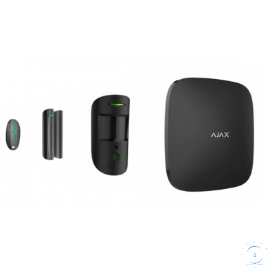 Ajax StarterKit Cam - комплект бездротової GSM-сигналізації - чорний ajax005589  фото