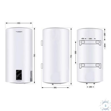 Водонагрівач електричний Thermo Alliance 50 л SLIM вертикальний, сухий ТЕН 2,0 кВт D50V20J(D)1-K SD00042045 фото