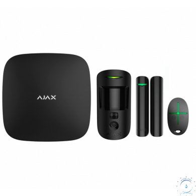 Ajax StarterKit Cam – комплект беспроводной GSM-сигнализации – черный ajax005589  фото