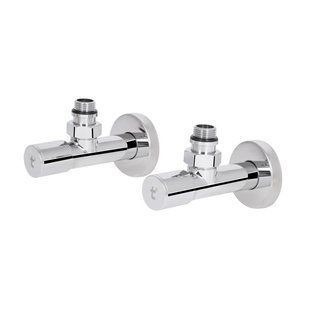 Комплект кранов Thermo Alliance Standart 1/2" НР для полотенцесушителя угловой SF395W15 SD00046628 фото