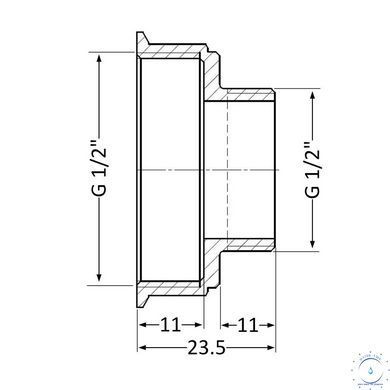Перехідник Thermo Alliance Standart 1/2"х1/2" ВЗ SD4091515 SD00047843 фото