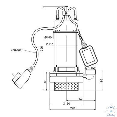 Насос дренажний Thermo Alliance QSD6-22-0,75 0,75 кВт SD00046808 фото