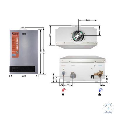 Колонка газовая дымоходная Thermo Alliance JSG20-10ETP18 10 л Silver SD00031251 фото