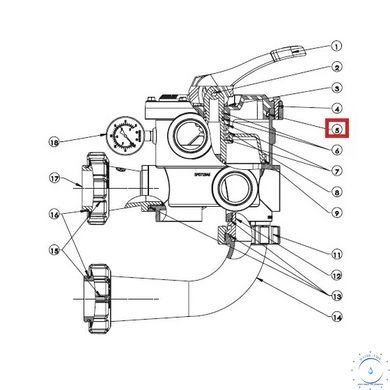 Ущільнювальне кільце Hayward SPX0714L під кришку 6-позиційного вентиля 1,5 " 20444 фото