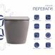 Унитаз подвесной Robin Ultra Quiet 490&times;365&times;325&nbsp;мм, Stone Grey, с сиденьем Slim Duroplast / Soft-close / Quick Release QT13332381АSSG Qtap SD00054282 фото 3