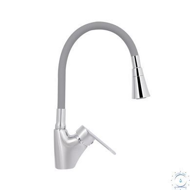 Змішувач для кухні Lidz Tani 007F3 з гнучким виливом (k40) LDTAN007F3GCR31869 Chrome/Grey SD00037970 фото