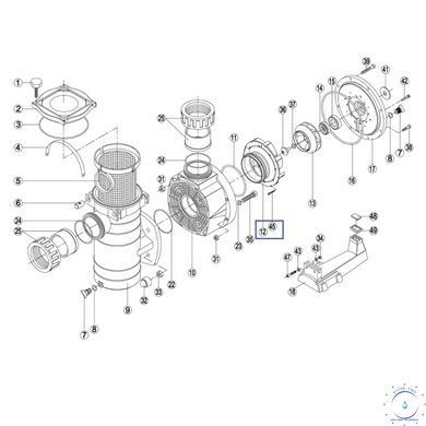 Диффузор Kripsol KAN/KT 500/600/750 - RPUM0012.06R/ RBH0006.05R BCP500-750 16246 фото